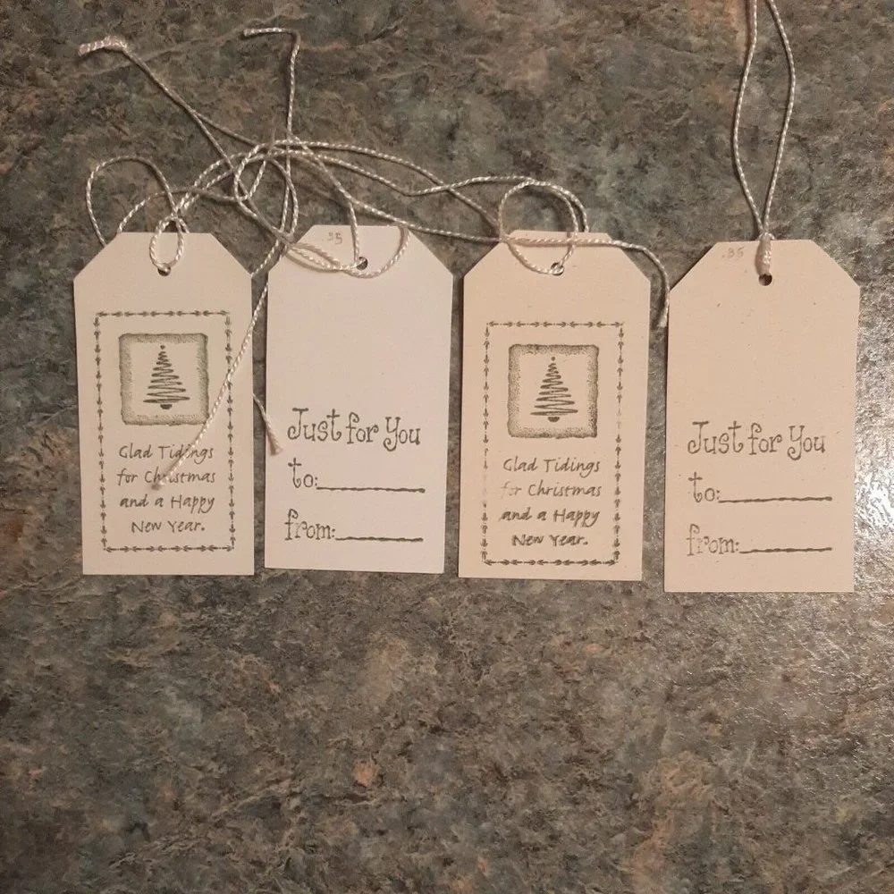 Set of 20 Handmade Christmas Gift Tags
